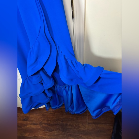 *CLEARANCE* NWT AQUA FOR BLOOMINGDALE’S SZ 4 COBALT BLUE Ruffle Hem Dress - Picture 8 of 12